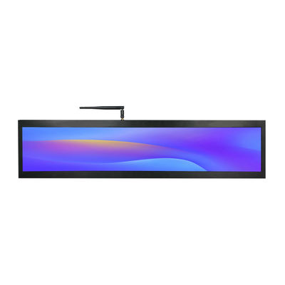 24 ιντσών σούπερ μάρκετ Ultra Wide Strip Διαφήμιση Ψηφιακή σήμανση οθόνη τύπου τεντωμένη μπάρα LED οθόνη
